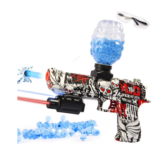 Electric with Gel Ball Blaster, Desert-E Eco-Friendly Splatter Ball Blaster Automatic, with Water Beads and Goggles, for Shooting Team Game, Ages 12+ and Above